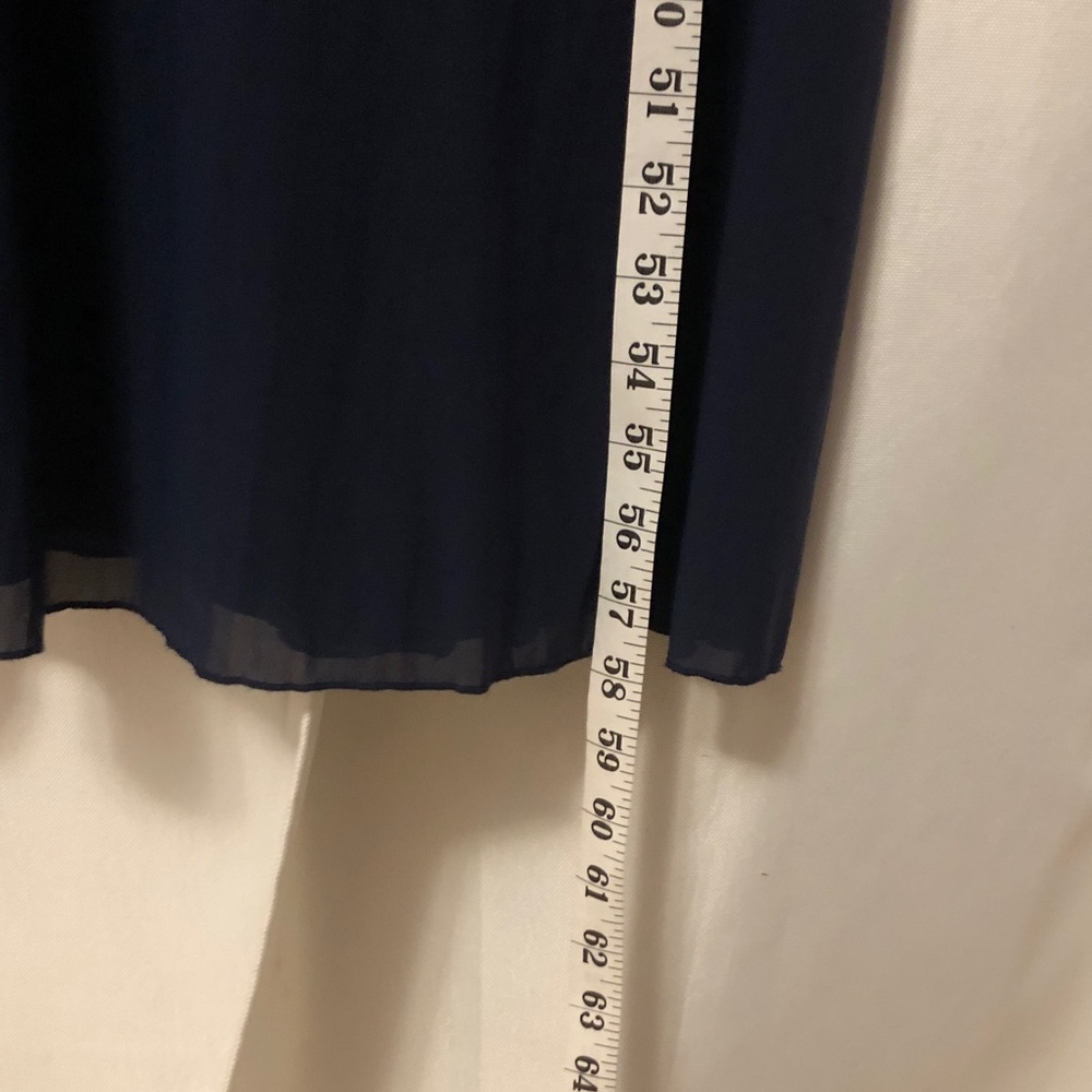 Pisarro Nights 10 deep navy mother of bride cruise sequins formal long dress - Picture 5 of 11